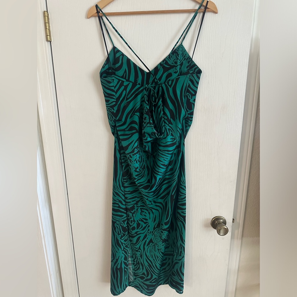 Lulus Green Tiger Print Dress